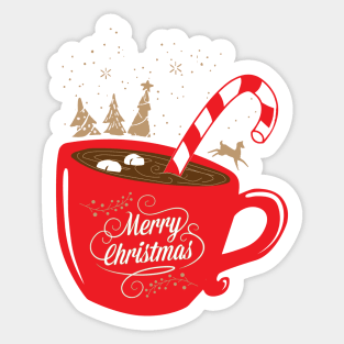 Merry Christmas in a cup Sticker